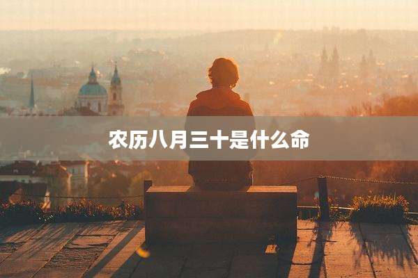 农历八月三十是什么命