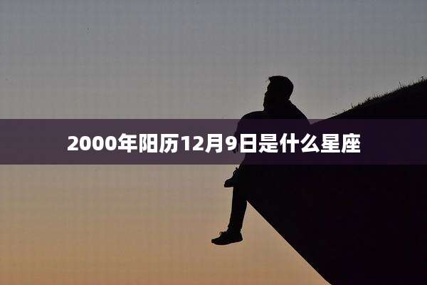 2000年阳历12月9日是什么星座