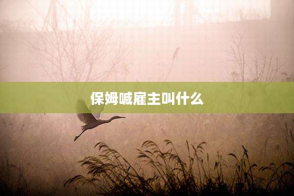 保姆喊雇主叫什么