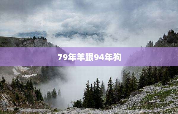 79年羊跟94年狗