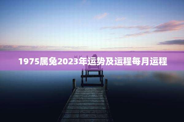 1975属兔2023年运势及运程每月运程