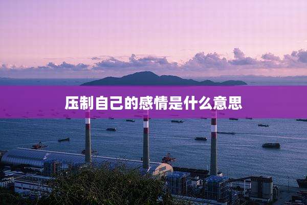 压制自己的感情是什么意思