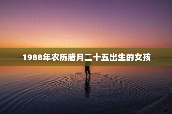 1988年农历腊月二十五出生的女孩