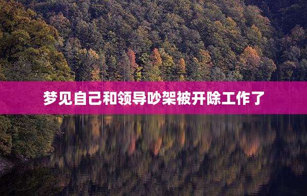 梦见自己和领导吵架被开除工作了
