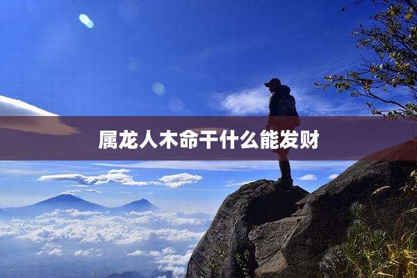 属龙人木命干什么能发财