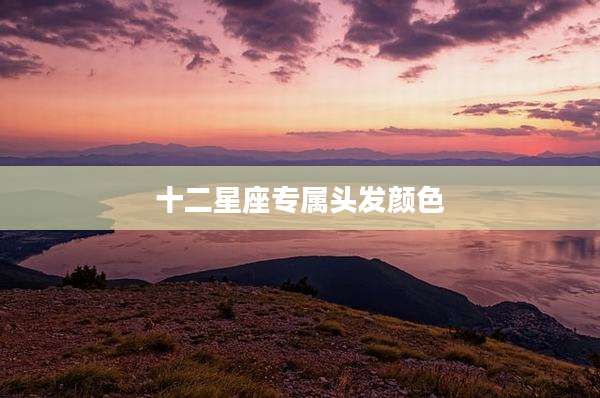 十二星座专属头发颜色