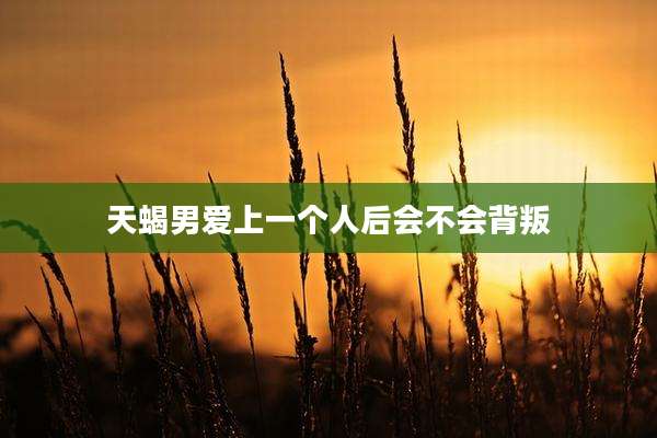 天蝎男爱上一个人后会不会背叛