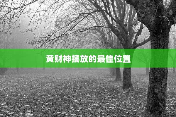 黄财神摆放的最佳位置
