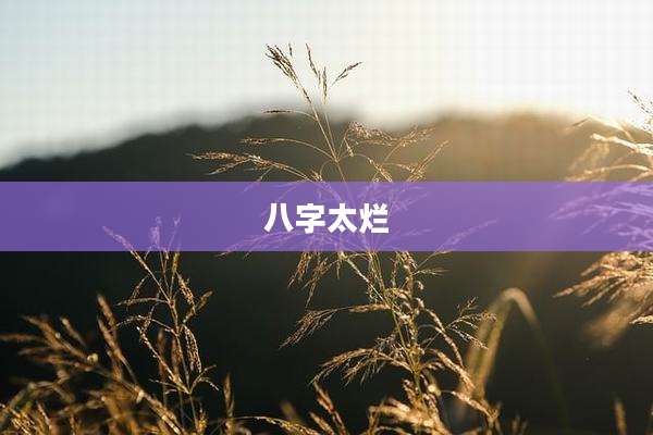 八字太烂