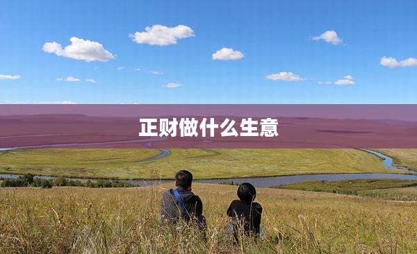 正财做什么生意