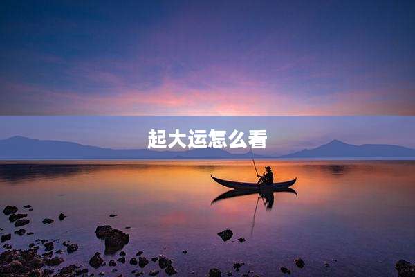 起大运怎么看