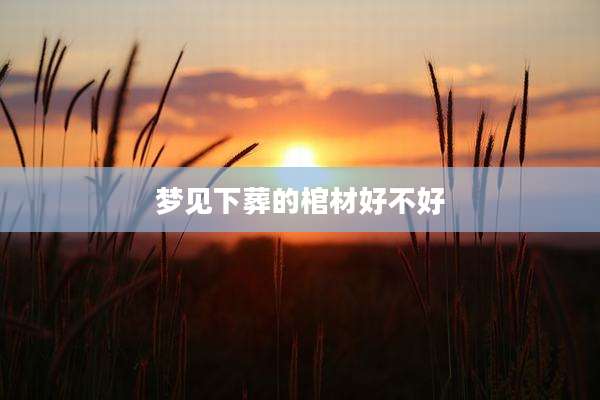 梦见下葬的棺材好不好