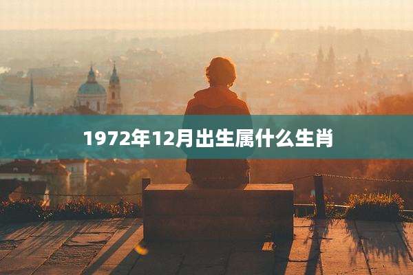 1972年12月出生属什么生肖