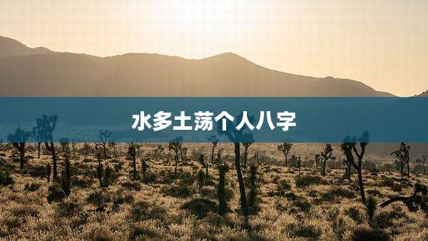 水多土荡个人八字