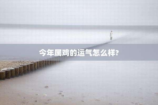 今年属鸡的运气怎么样?