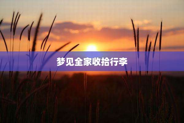 梦见全家收拾行李