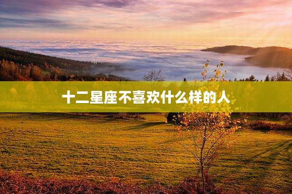 十二星座不喜欢什么样的人