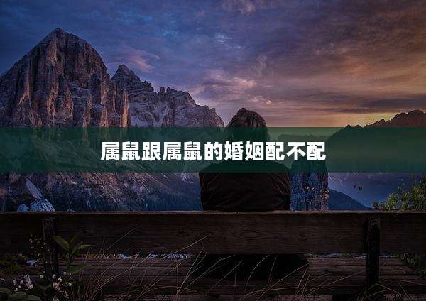 属鼠跟属鼠的婚姻配不配