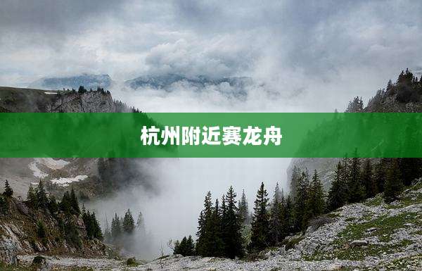 杭州附近赛龙舟