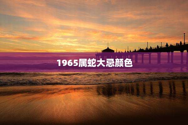 1965属蛇大忌颜色