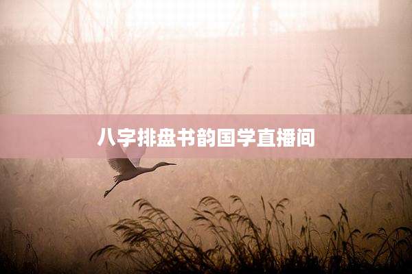 八字排盘书韵国学直播间
