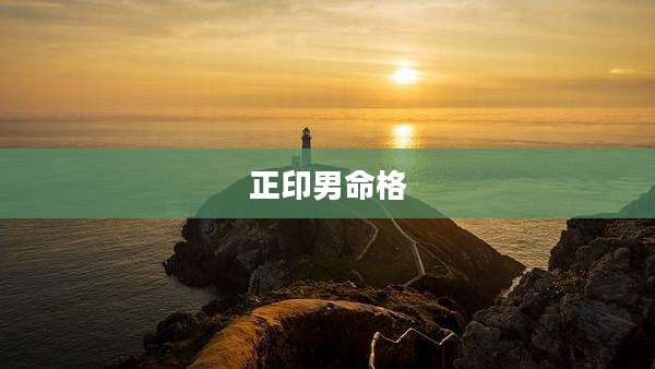 正印男命格