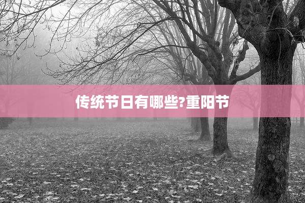 传统节日有哪些?重阳节