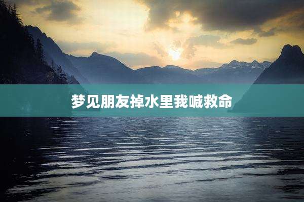 梦见朋友掉水里我喊救命
