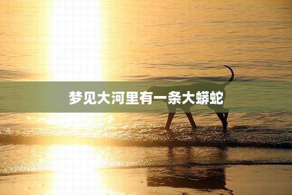 梦见大河里有一条大蟒蛇