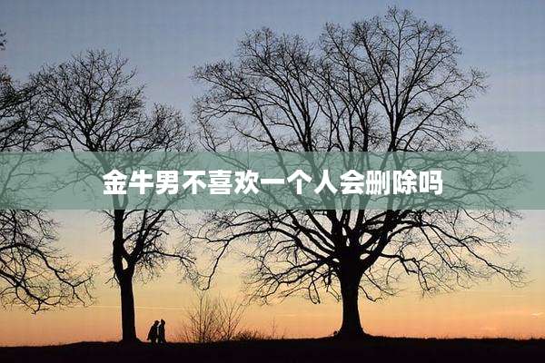 金牛男不喜欢一个人会删除吗