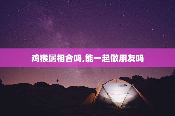 鸡猴属相合吗,能一起做朋友吗