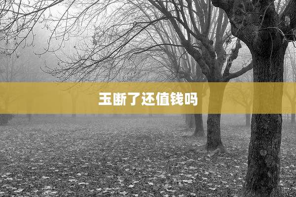 玉断了还值钱吗