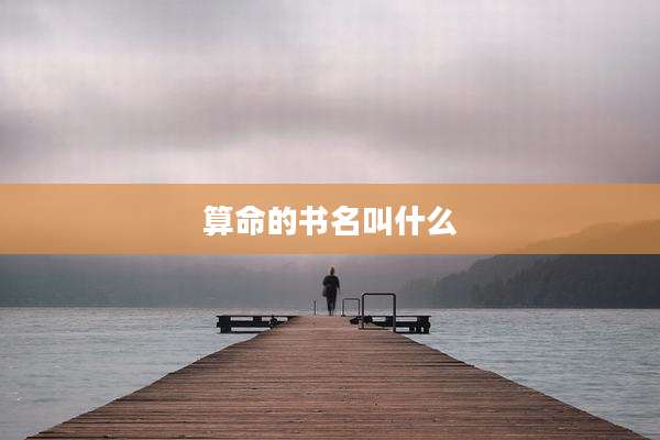 算命的书名叫什么