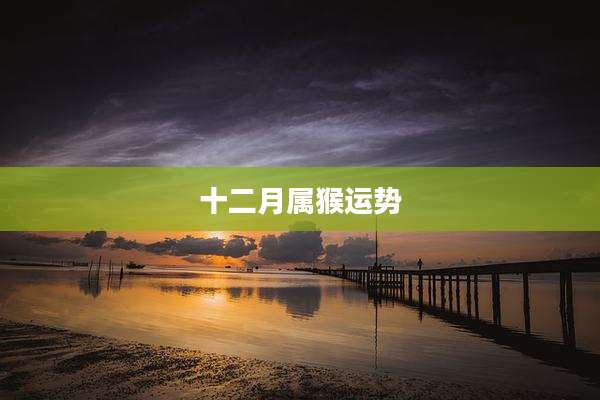 十二月属猴运势