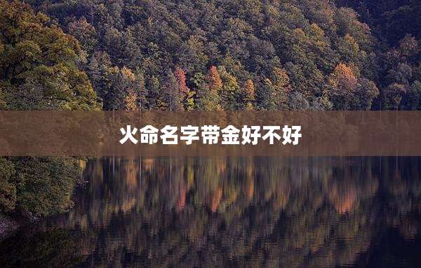 火命名字带金好不好
