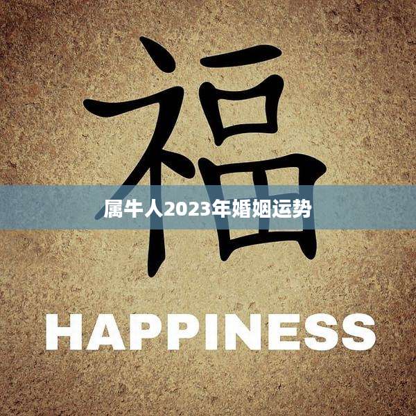 属牛人2023年婚姻运势