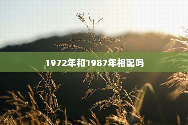 1972年和1987年相配吗