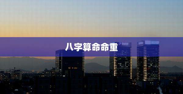 八字算命命重