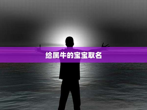 给属牛的宝宝取名