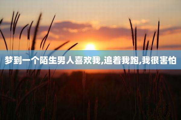 梦到一个陌生男人喜欢我,追着我跑,我很害怕
