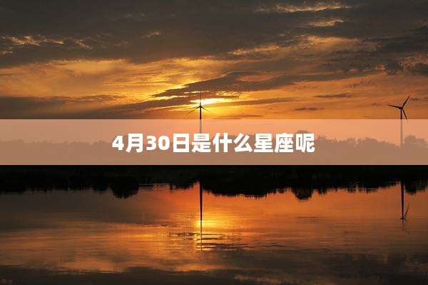 4月30日是什么星座呢