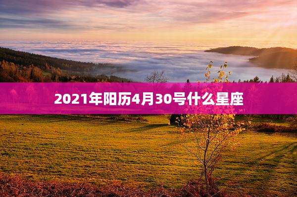 2021年阳历4月30号什么星座