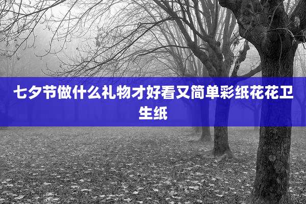 七夕节做什么礼物才好看又简单彩纸花花卫生纸