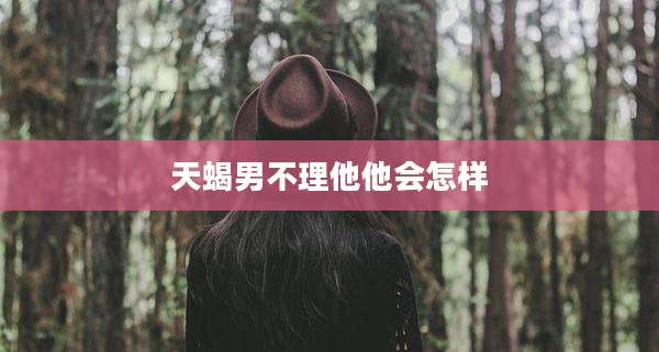 天蝎男不理他他会怎样