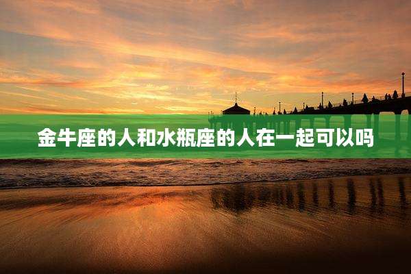 金牛座的人和水瓶座的人在一起可以吗