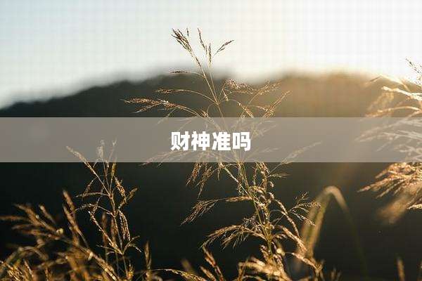 财神准吗