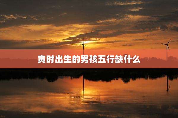寅时出生的男孩五行缺什么