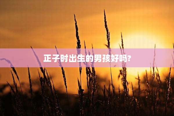 正子时出生的男孩好吗?