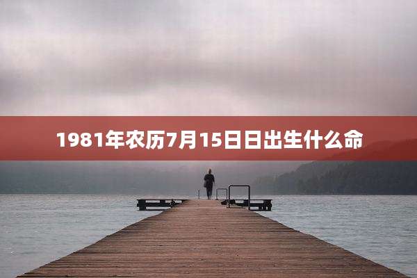 1981年农历7月15日日出生什么命