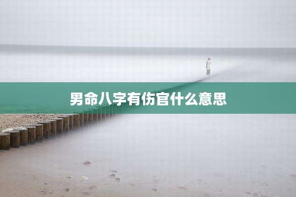 男命八字有伤官什么意思